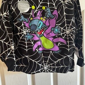 Purple and Black Spiderweb Graphic Sweatshirt